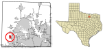 Denton County Texas Incorporated Areas Justin highlighted